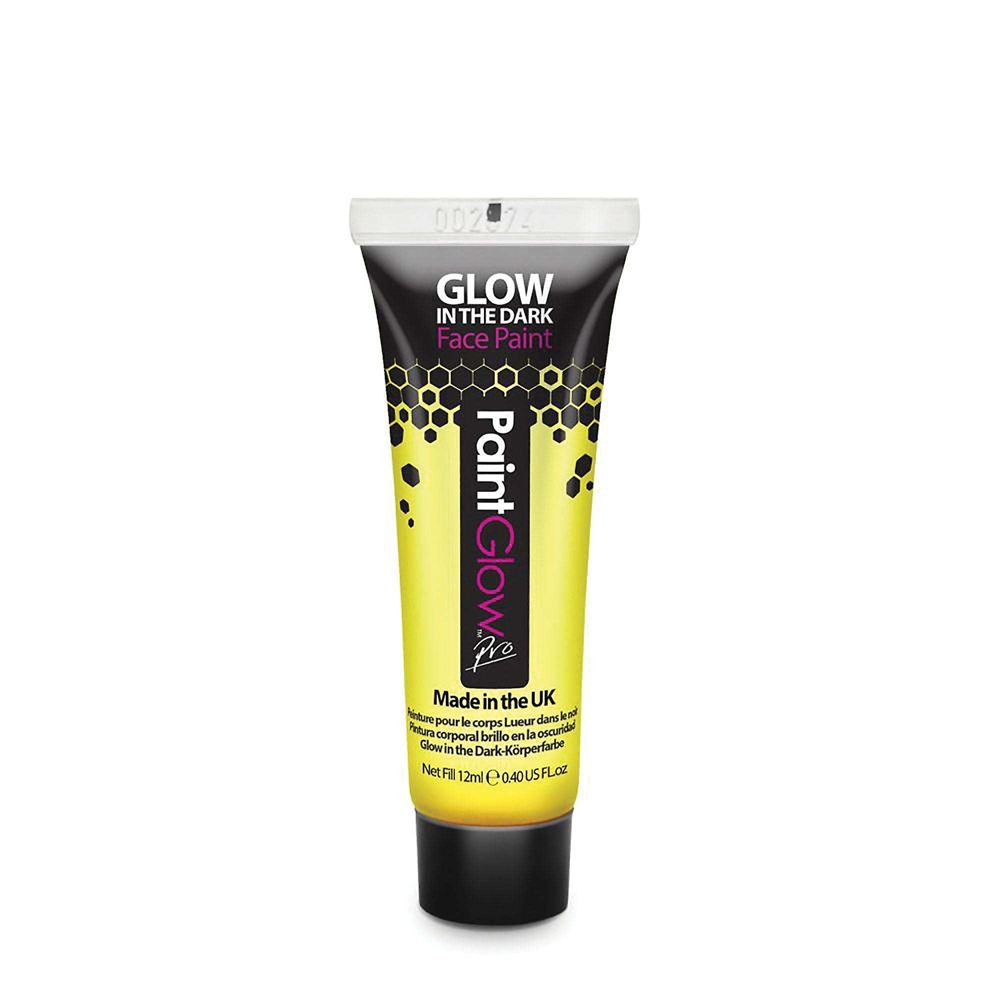 Glow In The Dark Body Paint Yellow 10ml Make Up Unisex Mu257