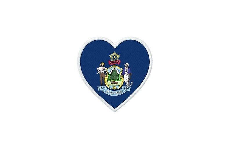 Patch badge ecusson prints thermocollant flag heart usa maine