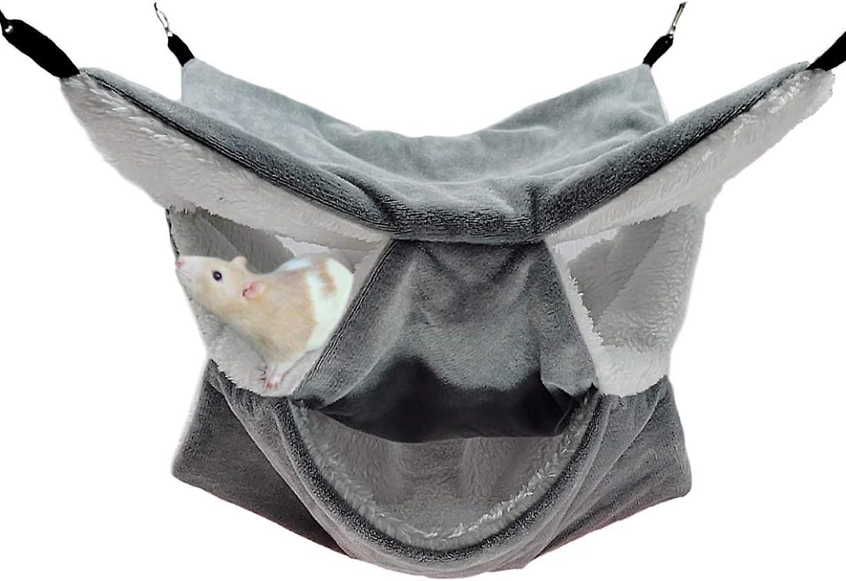 Cozy Plush Pet Hammock, Warm and Soft, 30x30cm in Gray