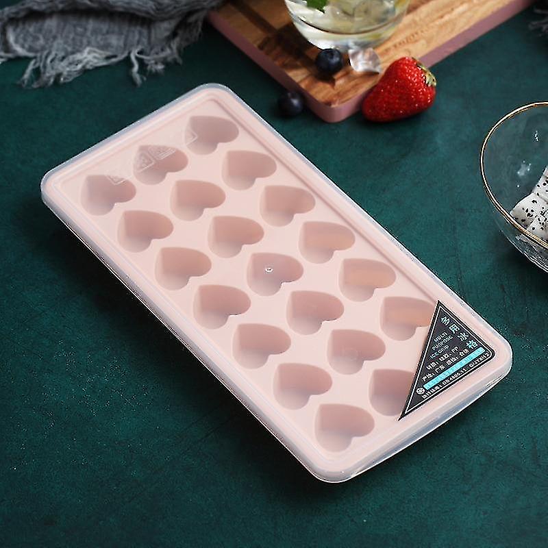 Ice Cube Trays Silicone Ice Cube Mold Square Round Shape Ice Cube Maker Tray With Lid Cover Diy Ice Cream Makers