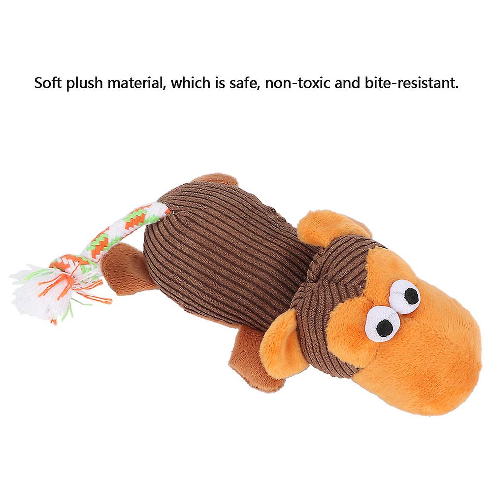 2PCS Plush Dog Chew Toys Soft Duck & Monkey Sound 30x20x6cm