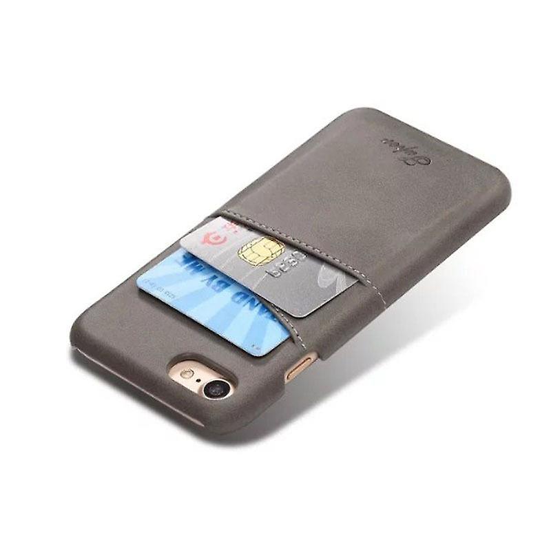 Leather Wallet Card Slot Case For Samsung S8 Light Gray No2306