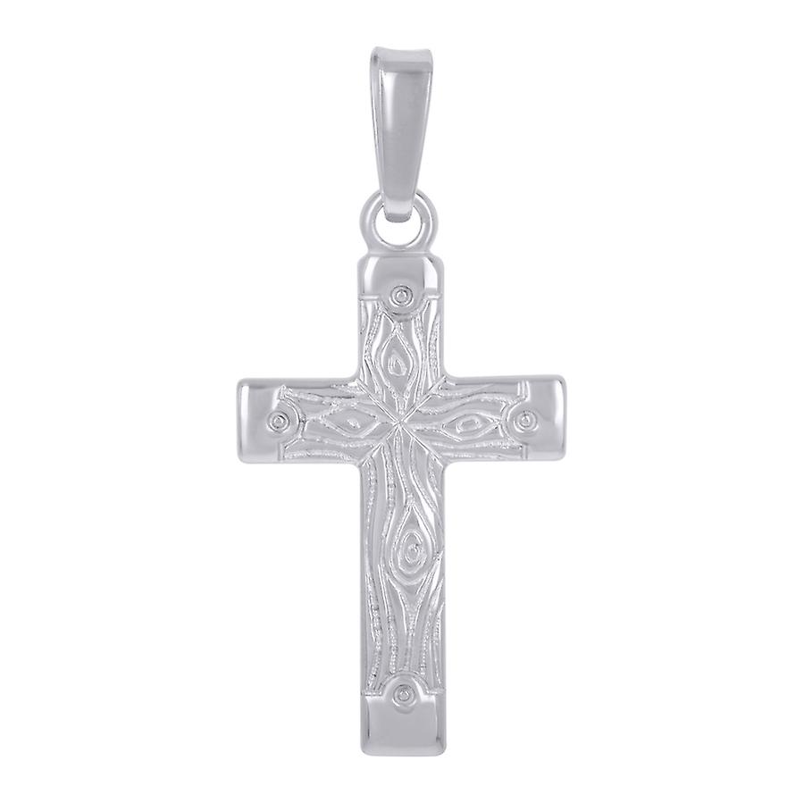 925 Sterling Silver Unisex Croce Ciondolo Religioso Ciondolo Collana 35,5x16,4mm Wide-Pendant per le donne