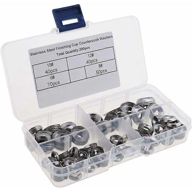 200pcs 304 Stainless Steel Countersunk Washers for Countersunk Head Screws