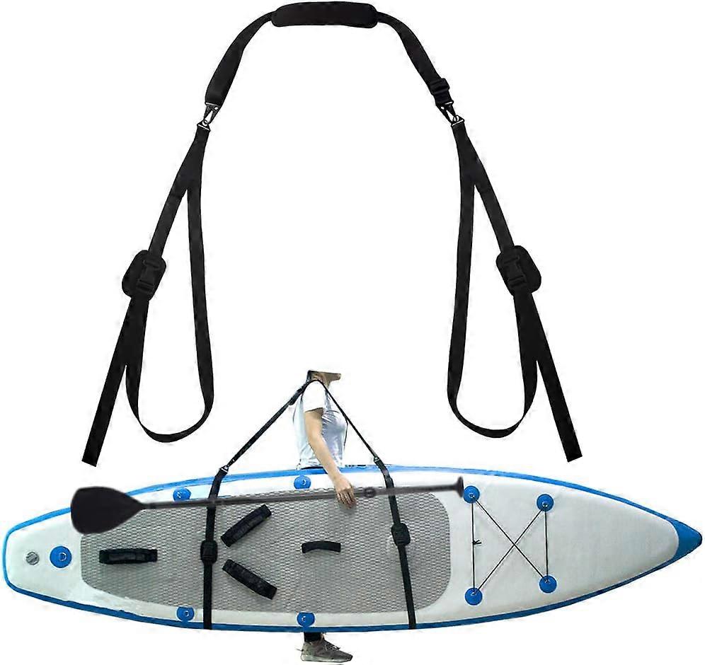 SUP Shoulder Carrier Strap Soft Kayak Storage Sling Adjustable Length with Metal Accessories for Canoe Paddle Board Carrying
