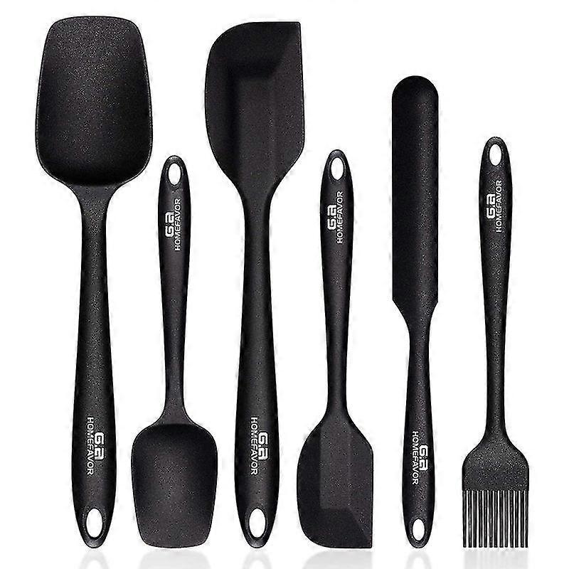 6 Pcs Kitchenware Spatula Sets Cooking Tools Scraper Spoon Brush Soft