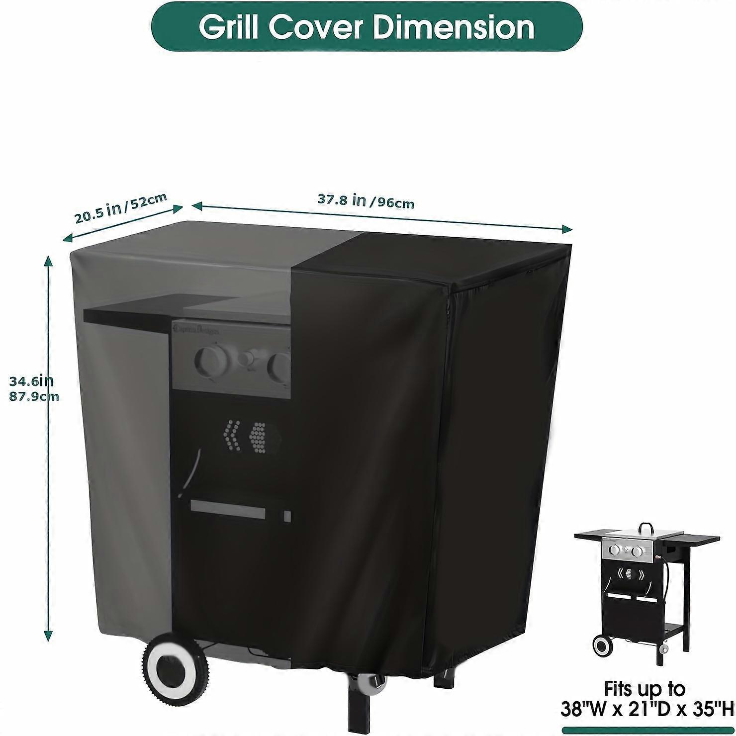 Captiva Designs BBQ Grill Cover - Heavy-Duty Polyester, UV & Weather Resistant, Waterproof with Drawstring Closure for Outdoor Gas Grills