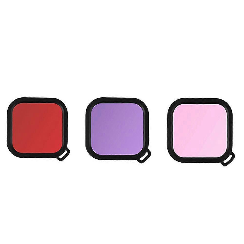 3Pcs Diving Waterproof Housing Case Lens Filter Set for Insta360 One R Camera