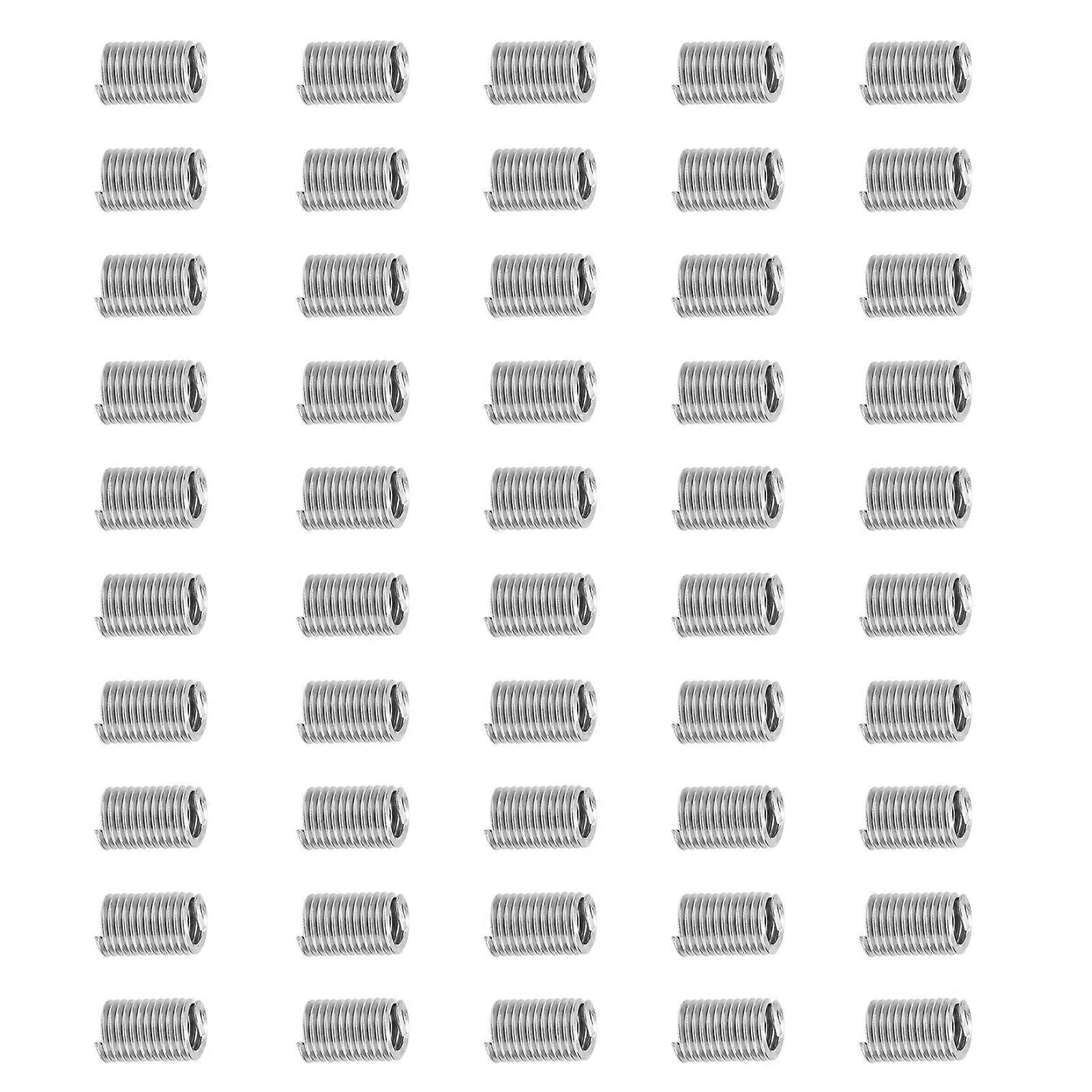 50pcs Wire Thread Insert Us Units Screw Bushing Inserts Threaded Hole Repair Tool 1/4in203d
