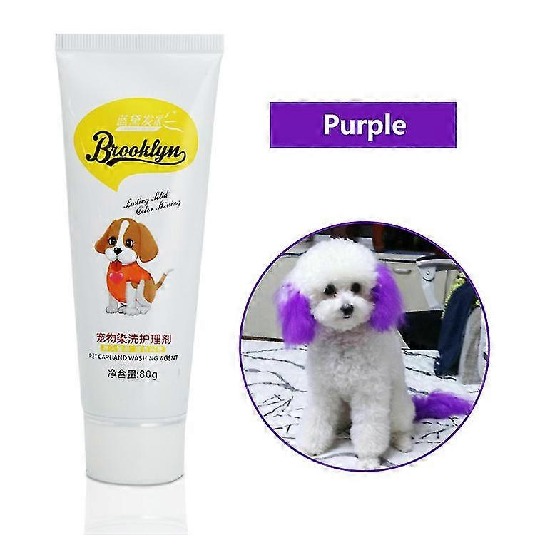 新しい 80g ペット犬猫動物ヘアブライトカラーリング染料染料染色剤ヘアカラーリングセーフドッグアクセサリー