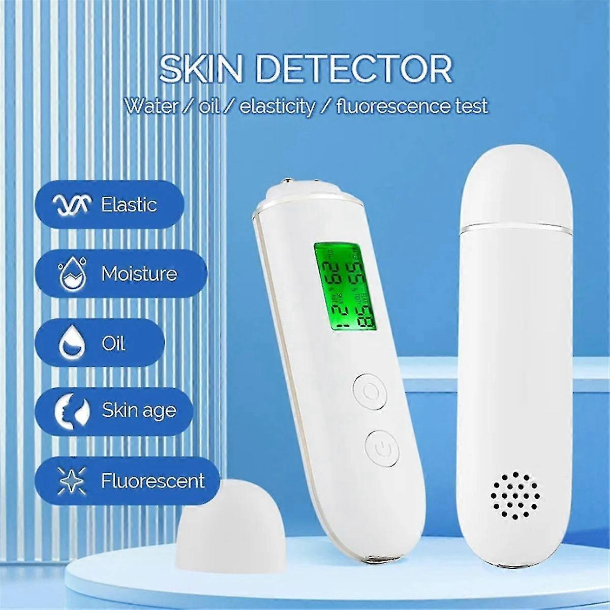 Skin Moisture Tester Smart Water and Oil Tester LCD Display Facial Skin Moisture Meter Fluorescent Agent Detector