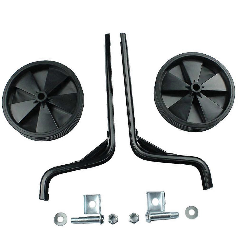 1 Set Cycling Kids Children Stabilisers Mounted Kit 12 Inch 20 Inch Bike Auxiliary Wheel Training Mute Wheels Cycling Accessories (Black)