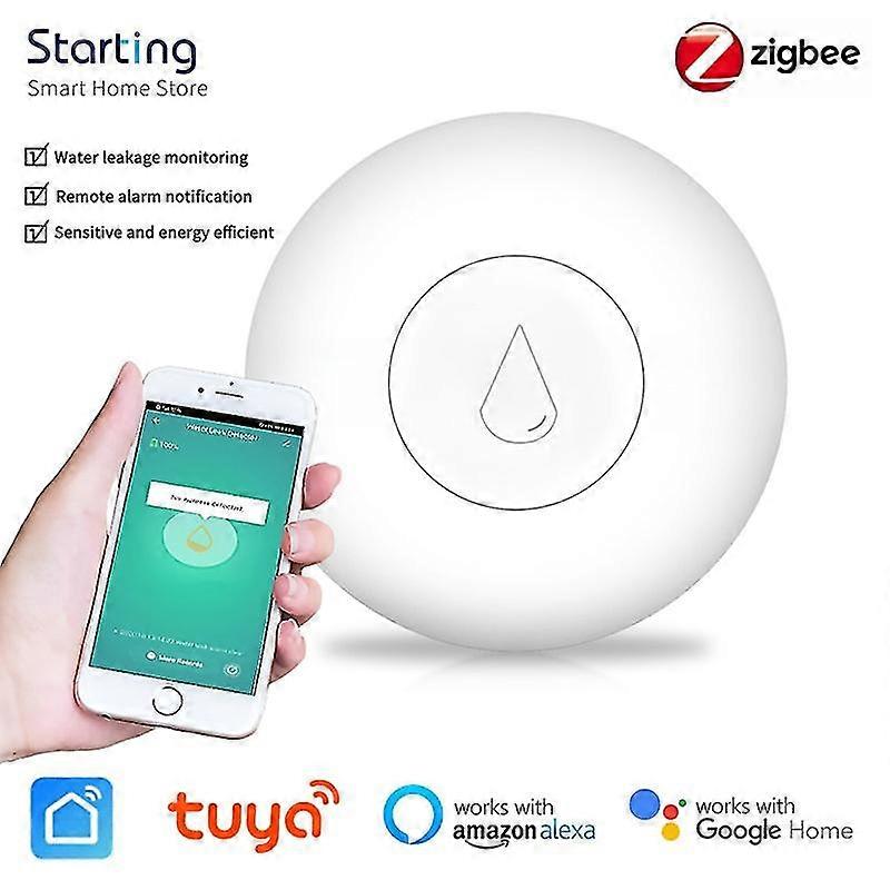 Tuya Zigbee Wasser Leck Detektor Wasser Hochwassersensor Alarm Smart Life App Fernüberwachung