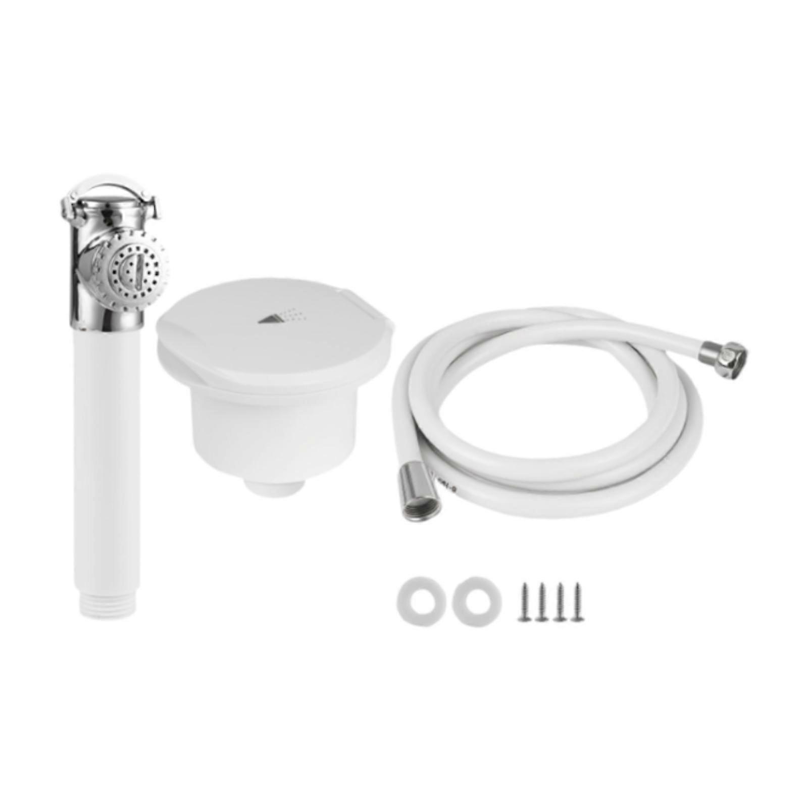 Marine Yacht Shower Head with Hose White Replacement with Water Pause Button 2.5m Hose