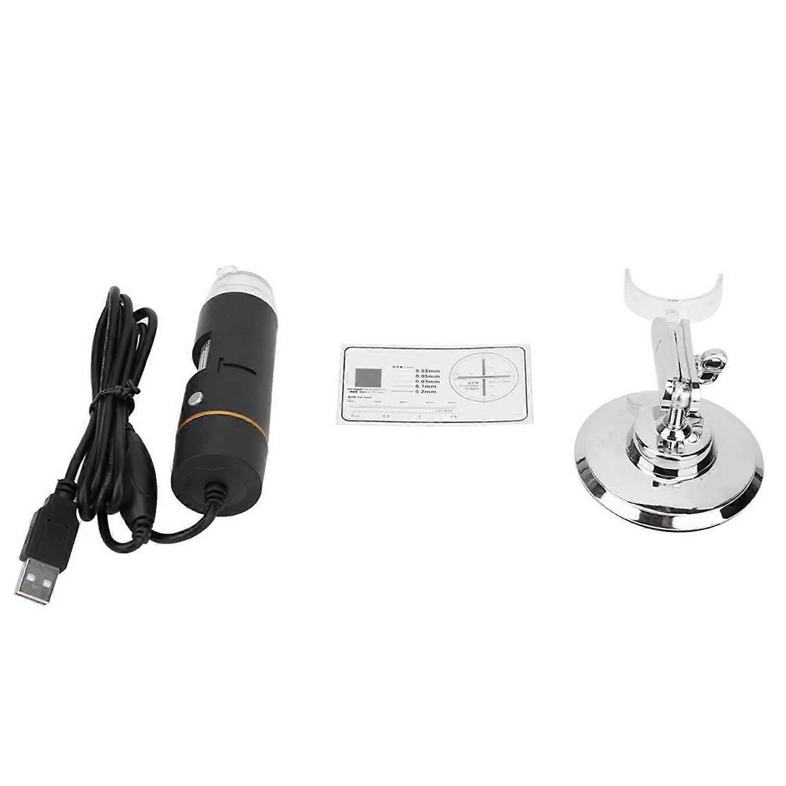 300,000 Pixels Digital Microscope USB HD 1000X PCB Magnifier with 8 Led Lights and Microscope Stand YEMAA