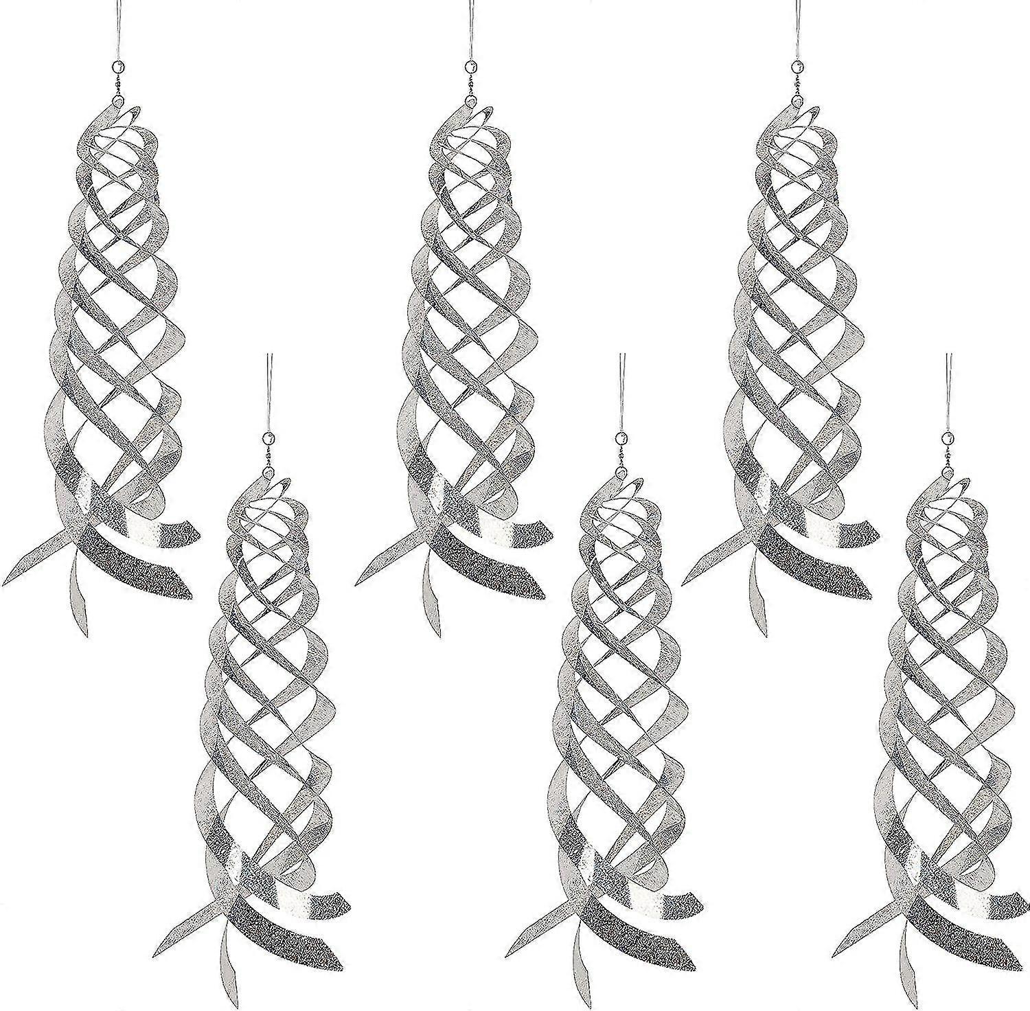 Bird Repellent Spiral Reflectors Silver Mylar Spinner