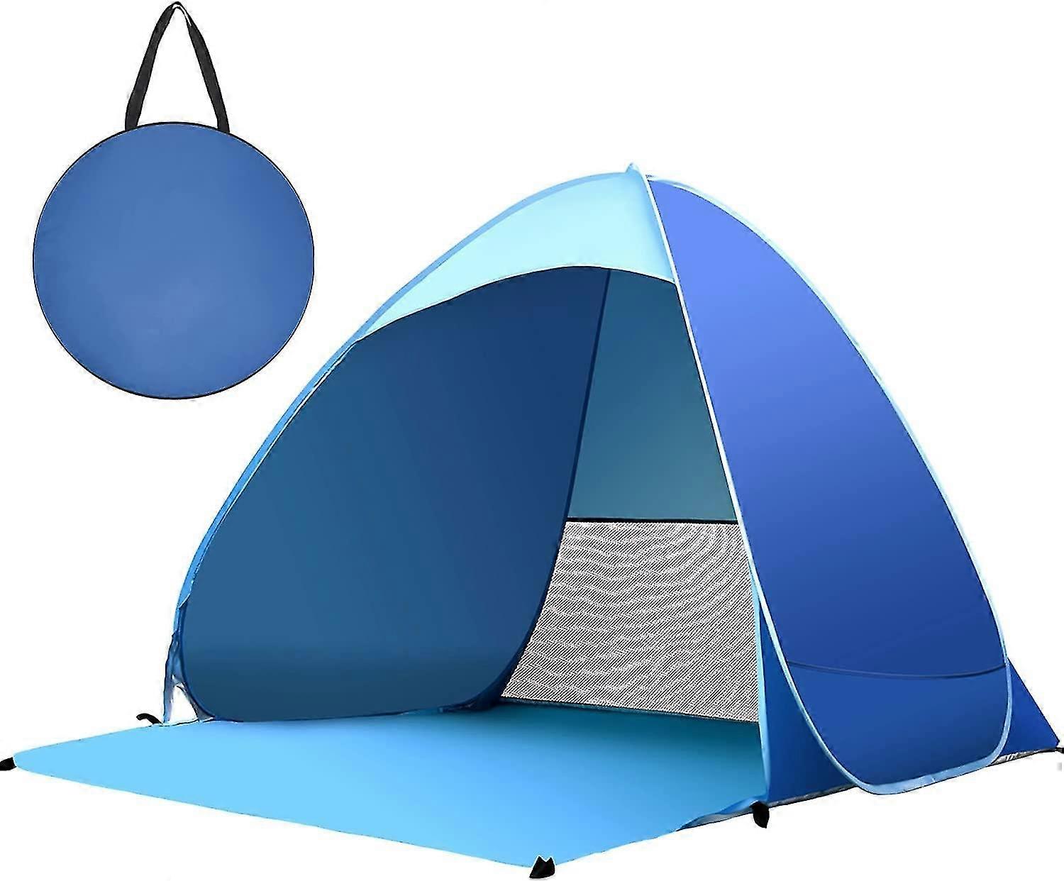 Outdoor Instant Pop-up Beach Tent, Portable Beach Tent, Automatic, Waterproof, Easy To Set Up, Suitable For Family, Picnic, Camping (blue)