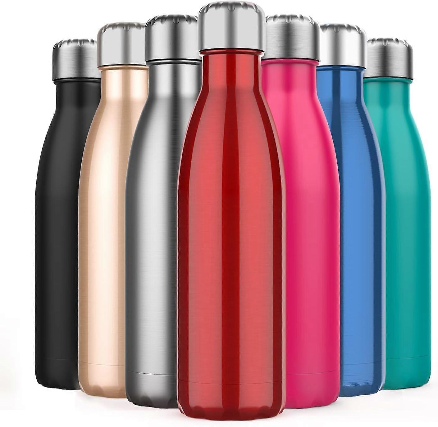 500ml isolert vannflaske, dobbeltvegget rustfritt stål vakuumflaske holder kaldt i 24 timer og varmt i 18 timer - BPA gratis