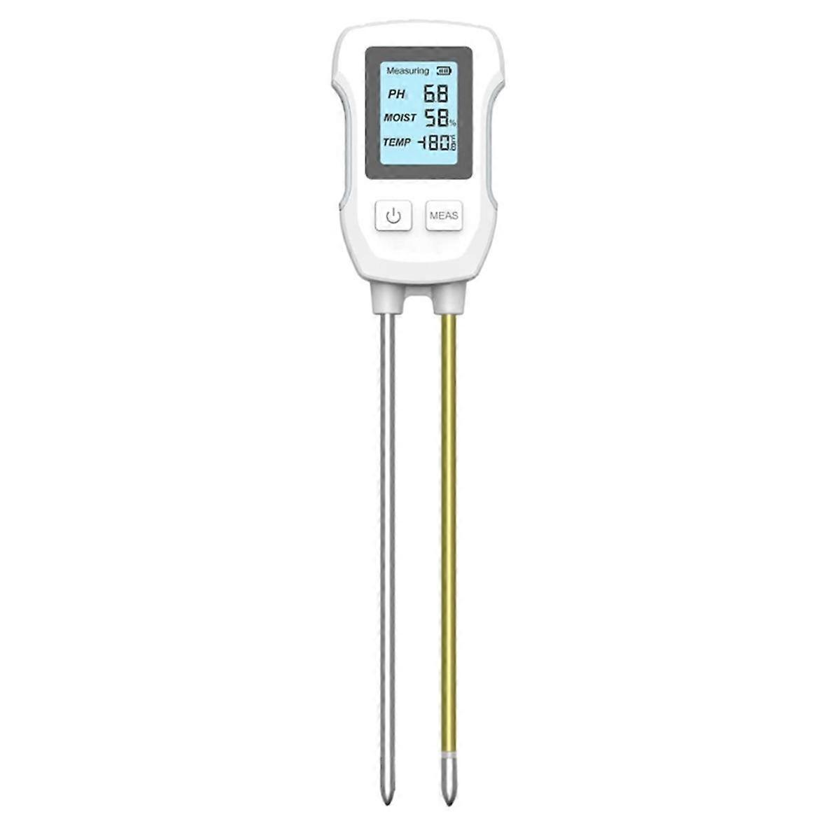 3In1 Soil PH Tester LCD Screen Soil Thermometer PH Temperature Humidity Meter Flower Plant Potted Planting Soil Tester
