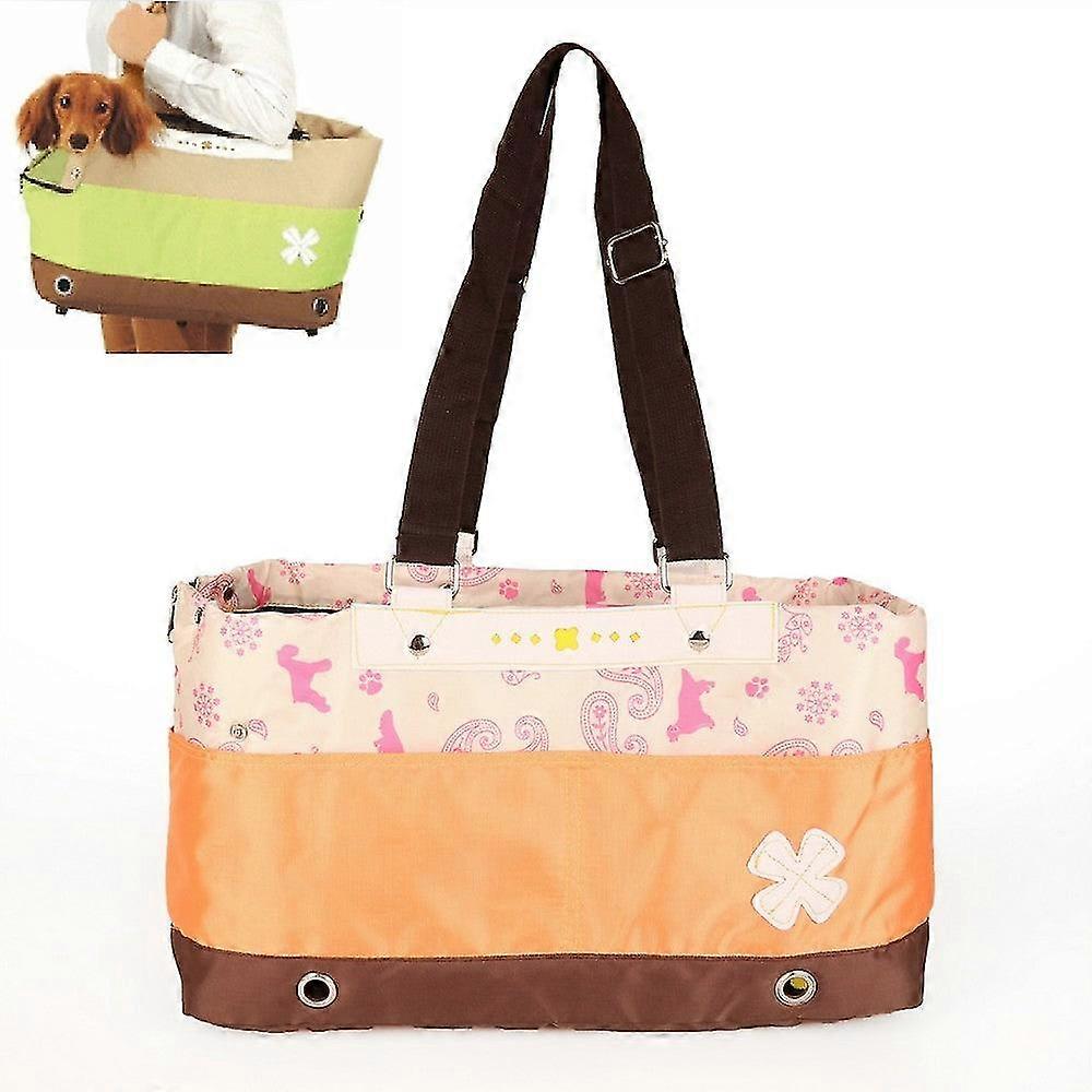 Pet dog cat puppy carrier canvas four leaf clover shoulder bag