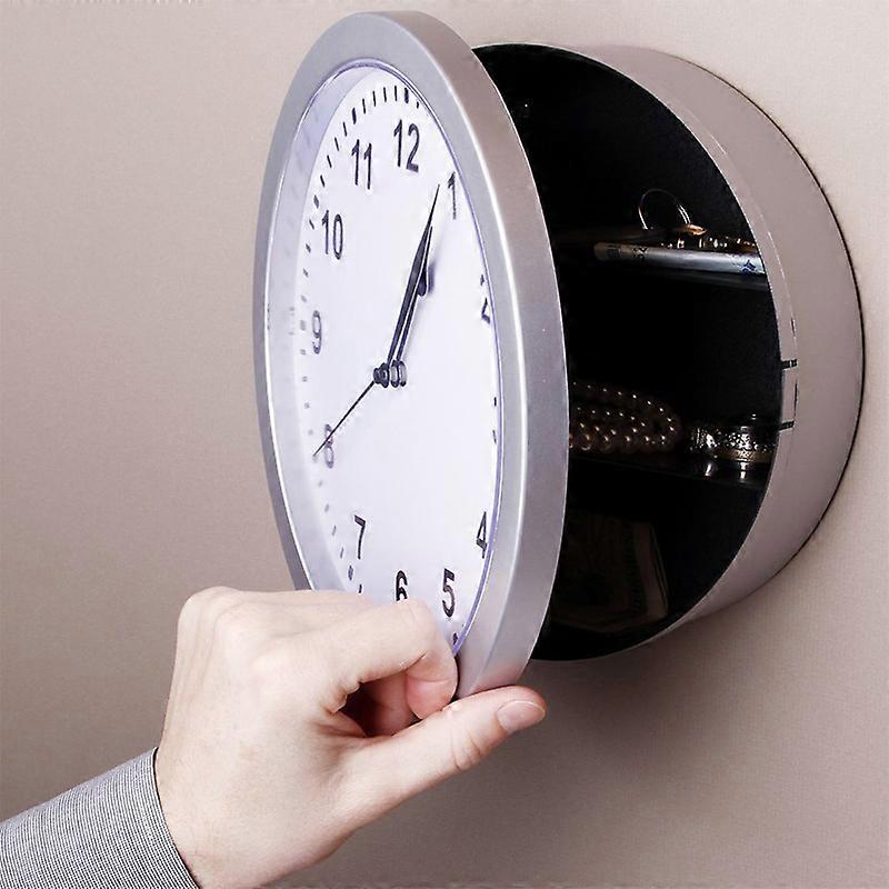 Wall Clock with Hidden Safe, 10 Inch, Plastic Wall Clock with Hidden Compartment