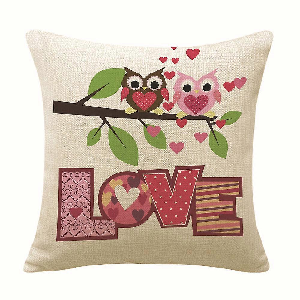 フクロウパターンコットンリネン枕カバークッションカバーソファ家の装飾デザイン1029jpjcjh
