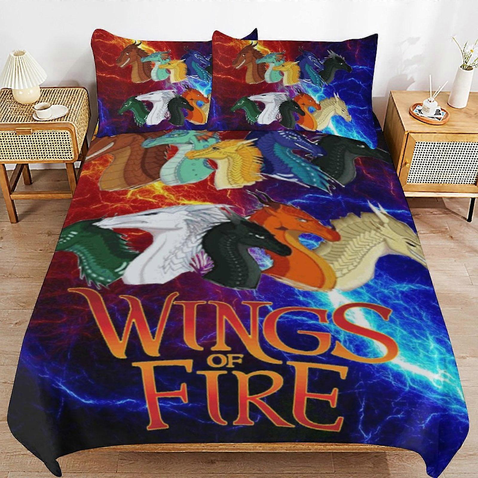 x84 Wings Of Fire WOF Comforter Set 3 Pieces Quilt Cover Set Soft Bedding Sets for All Seasons (1 Comforter 2 Pillowcases) hb84