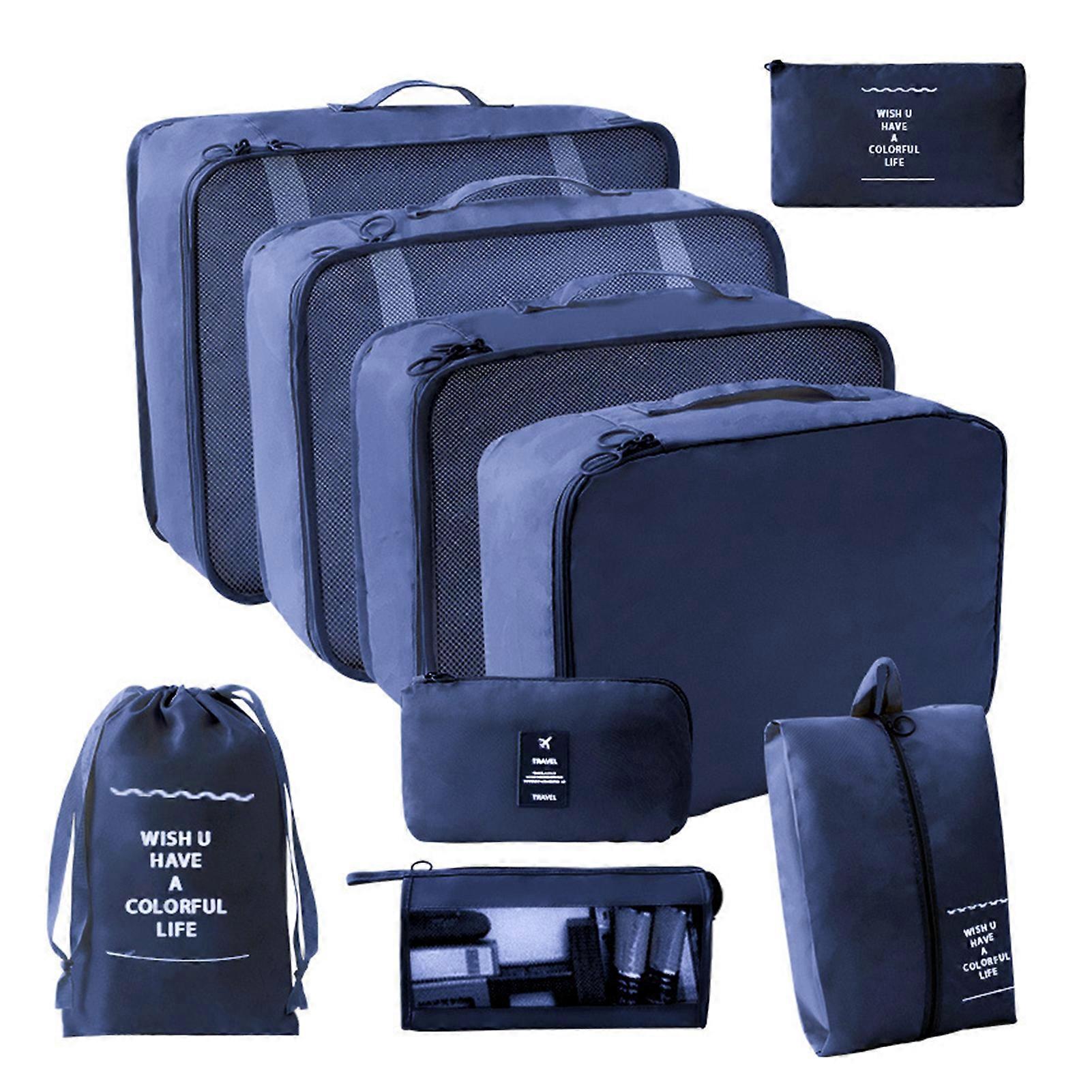 9pcs Fashion Travel Storage Bag Set Large Capacity Travel Finishing Bag for Vacation