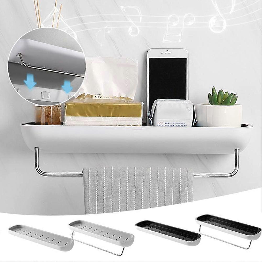 Adhesive Storage Box Organiser Space-Saving Organiser Rack for Kitchen Bathroom