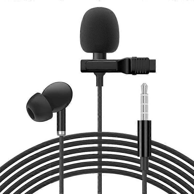1.5M Lavalier Microphone TikTok Live Streaming Spray-proof sponge Noise Reduction Mic