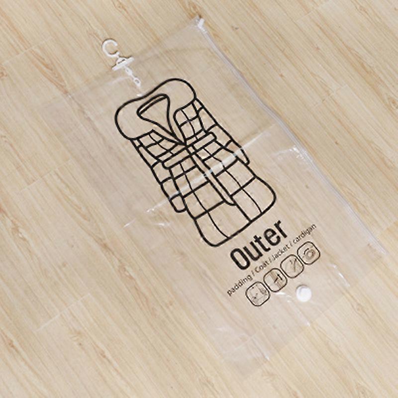 Vacuum Compression Storage Bag with Hook for Down Jacket Reusable Quilt Organizer Save Space