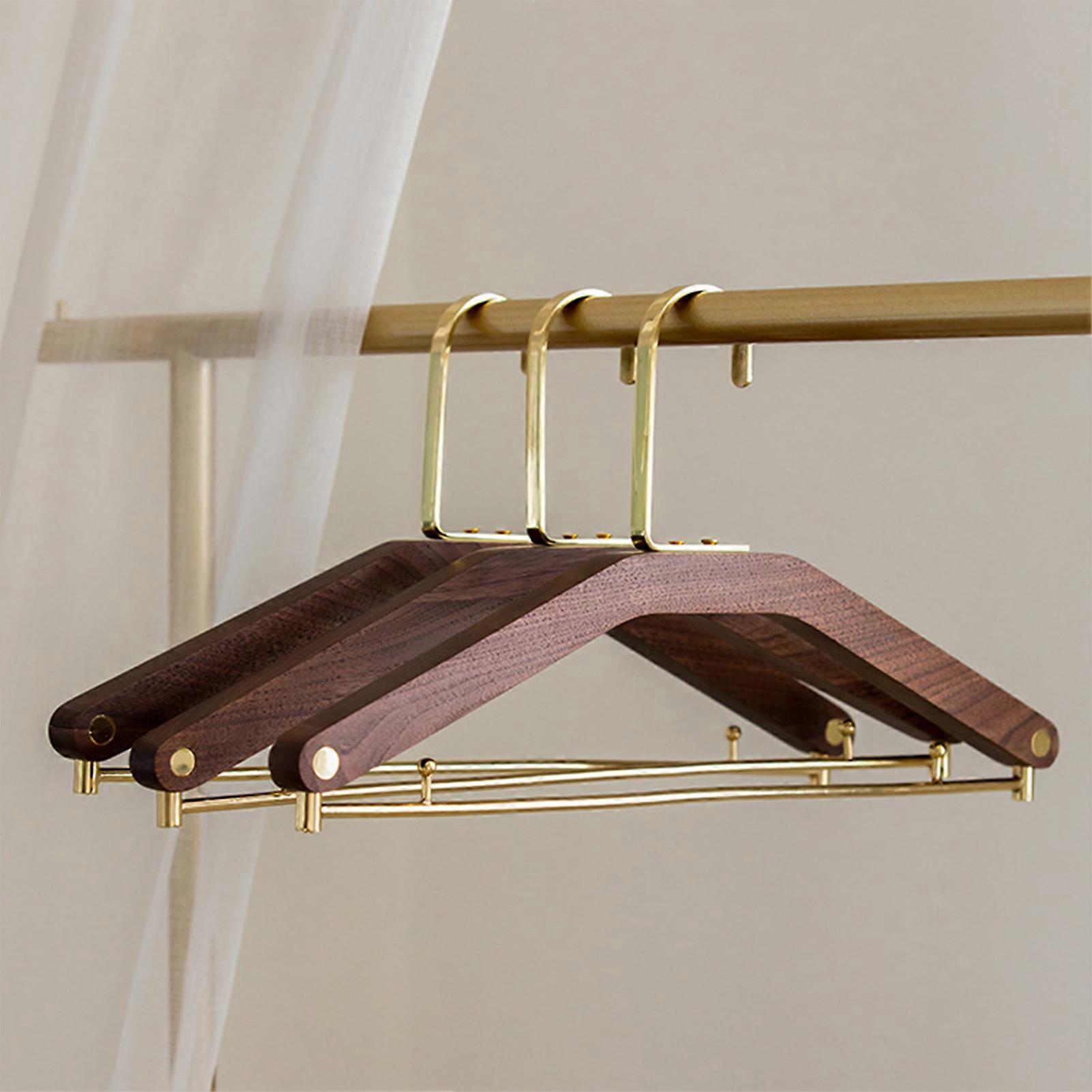Black Walnut Wooden Clothes Hangers Wide-Shoulder Seamless Clothes Hanger for Coats Jeans Trousers Sweater