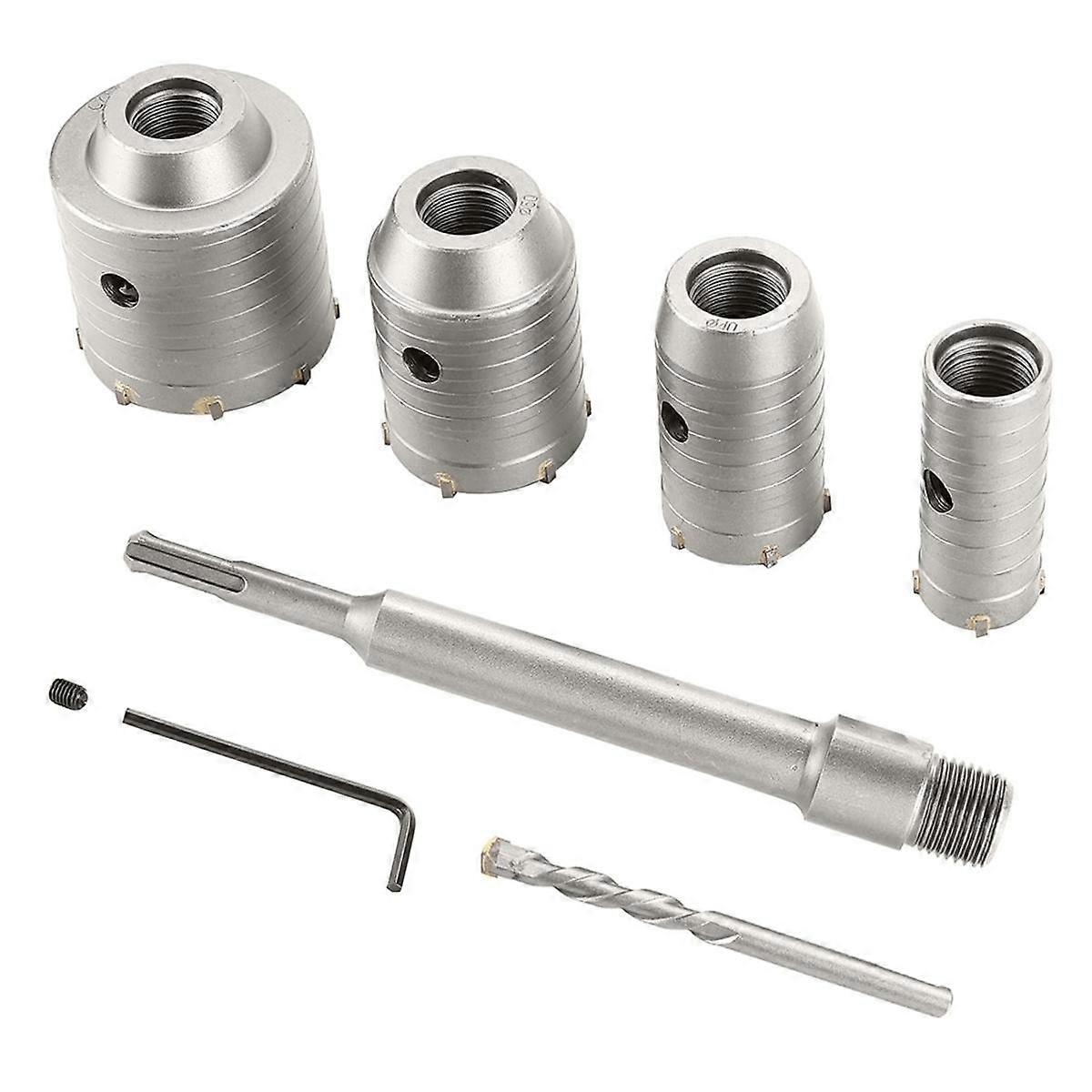 Concrete Hole Saw Kit,30 40 50 65mm Hole Drill Bits for SDS Plus Hammer Drills,Circle Drill Bits Ho
