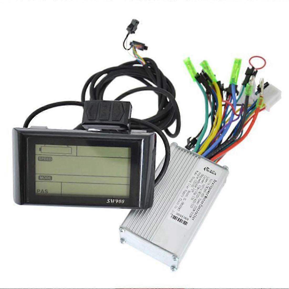 24V-48V SW900 Large Screen LCD Display Meter Controller for Electric Bicycle E-Bike Speed Control Display Bicycle