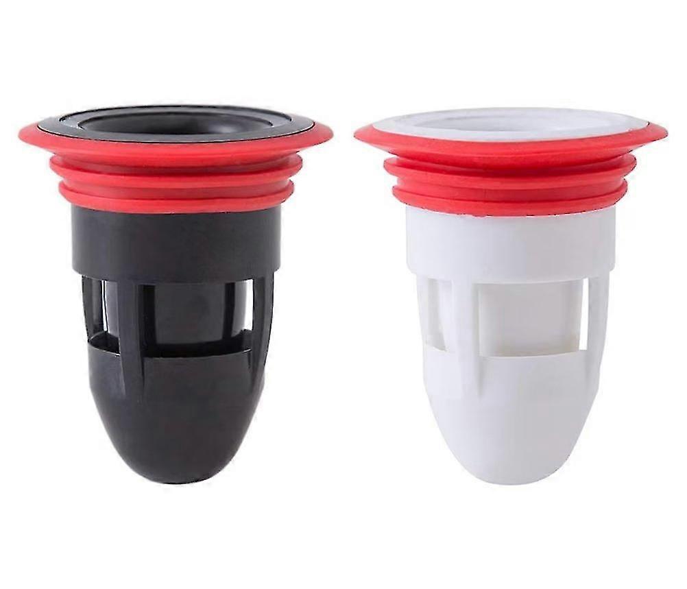 دش الكلمة استنزاف التدفق العكسي منع الصرف الصحي الأساسية المضادة للرائحة المكونات لحمام المطبخ (2PCS، أسود + أبيض)