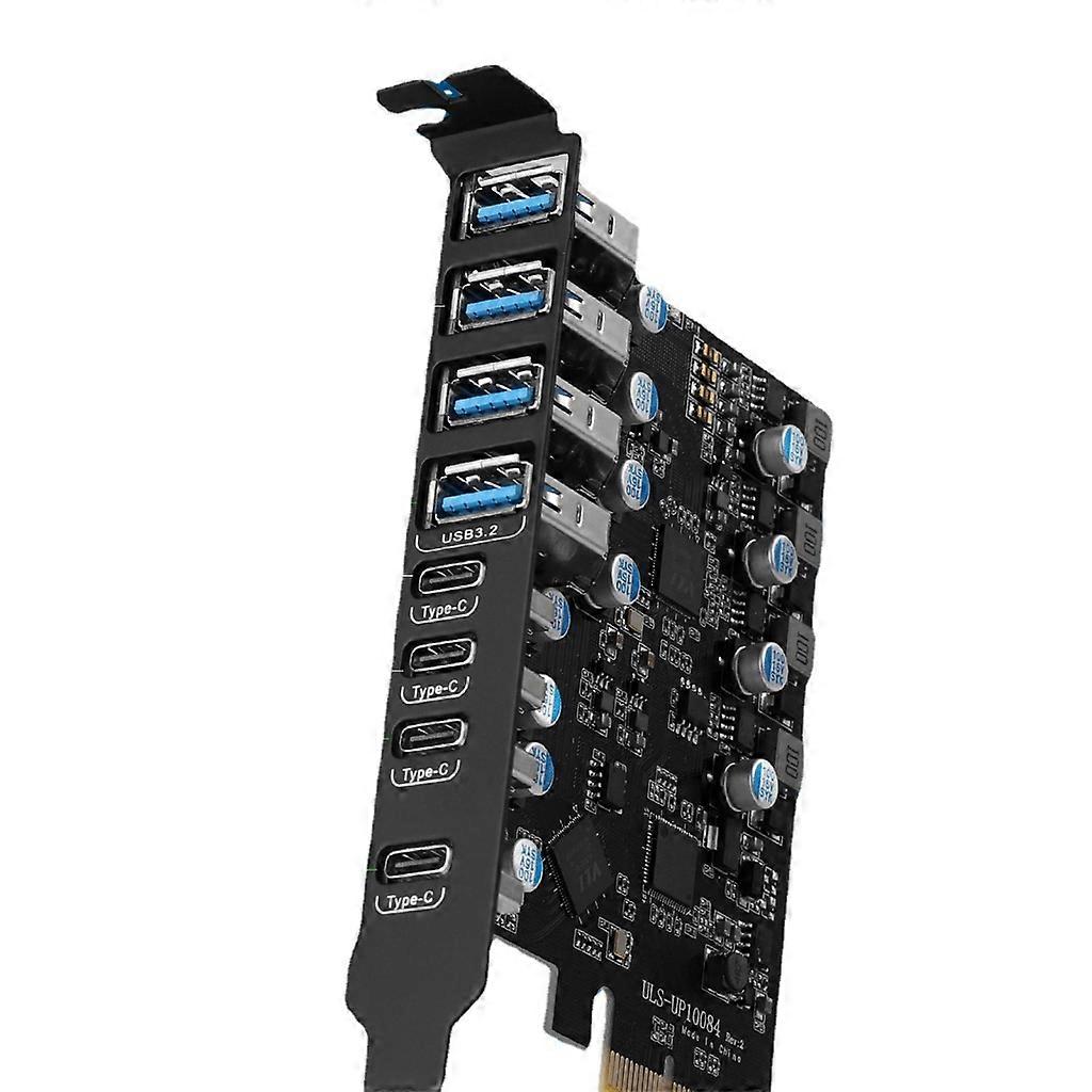 8-Port-PCIe-zu-USB3.2-Karte mit 20 Gbit/s Bandbreite 8 Anschlüsse 4xTyp-C 4x USB3.2 3.1