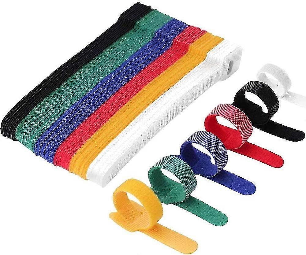 60pieces Acsergery Reusable Cable Ties, Adjustable Straps Hook And Loop Fastening Wire Wrap Management Gift