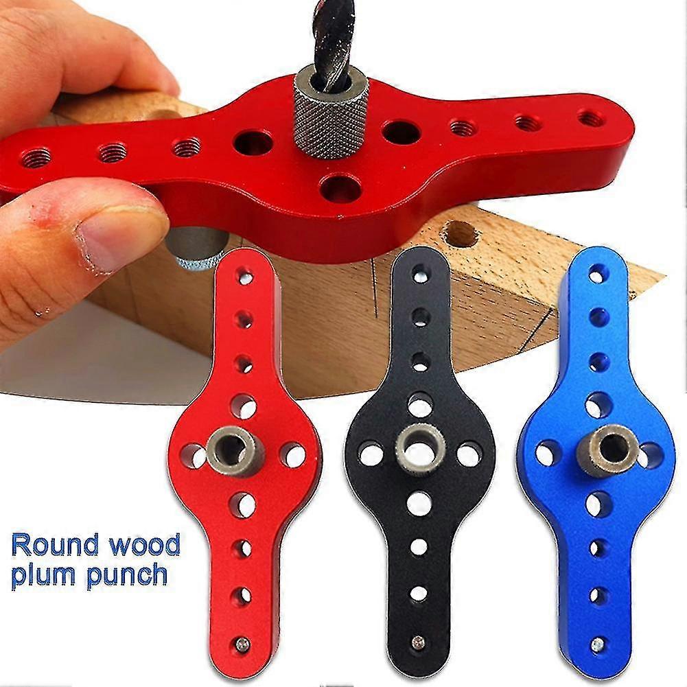 1 Set Vertical Pocket Template Self Centering Drilling Wood Hole Punch Guide Kit-color:blue