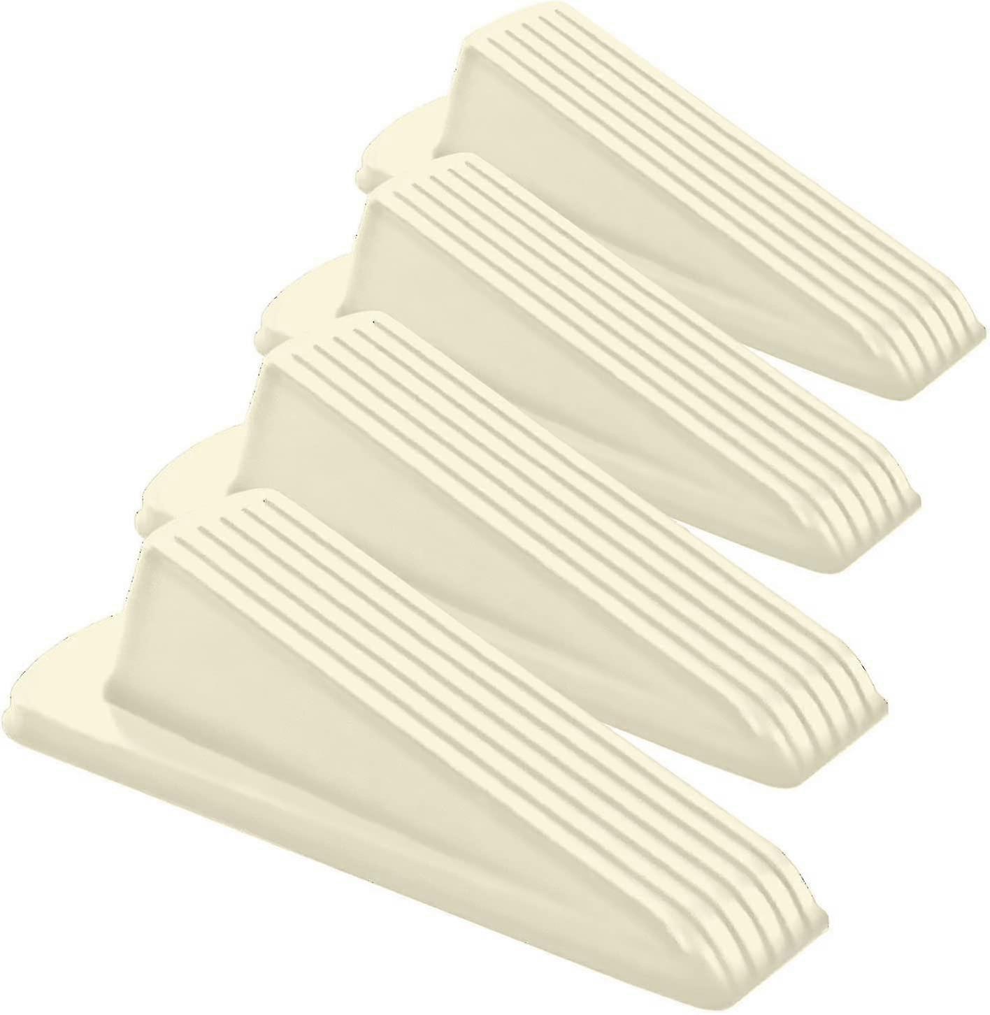 Classic Rubber Door Stopper Wedge , Multi Floor Door Stop (4 Pack)