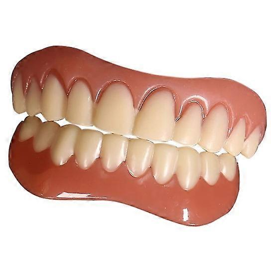 1Set Veneers Snap On Falsche Zähne Obere und untere Zahnverblendung Prothesenabdeckung