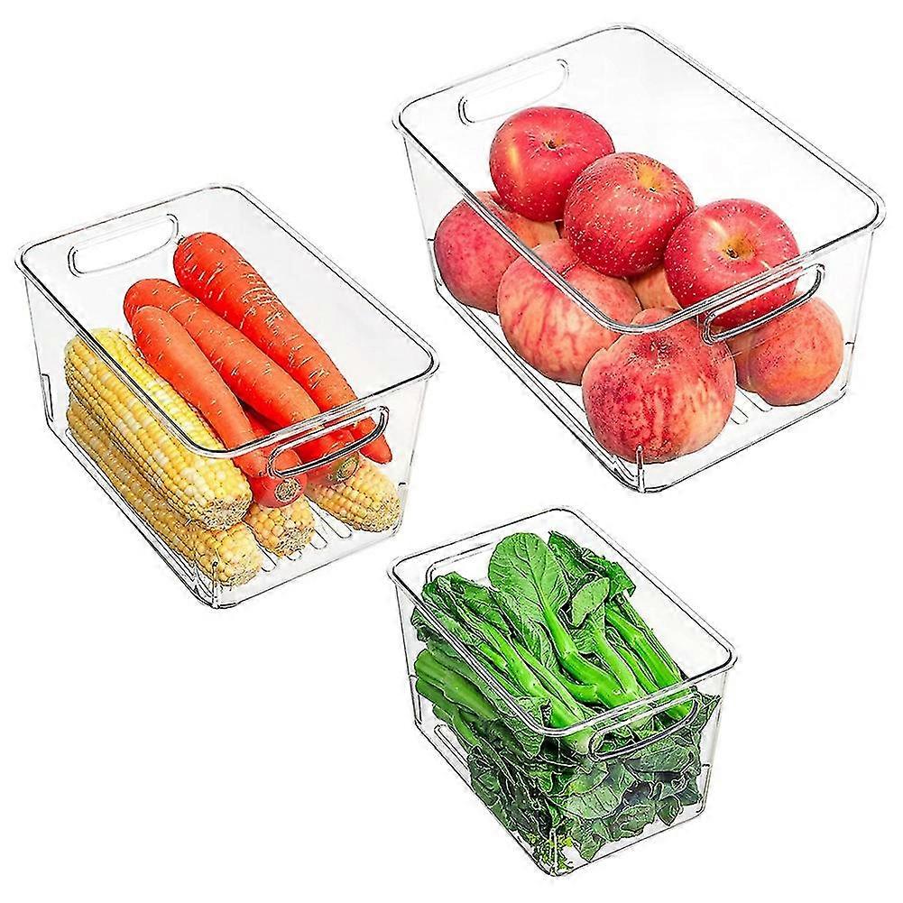 Refrigerator Organizer,stackable Food Storage Box With Handle For Cabinet,refrigerator,countertop St