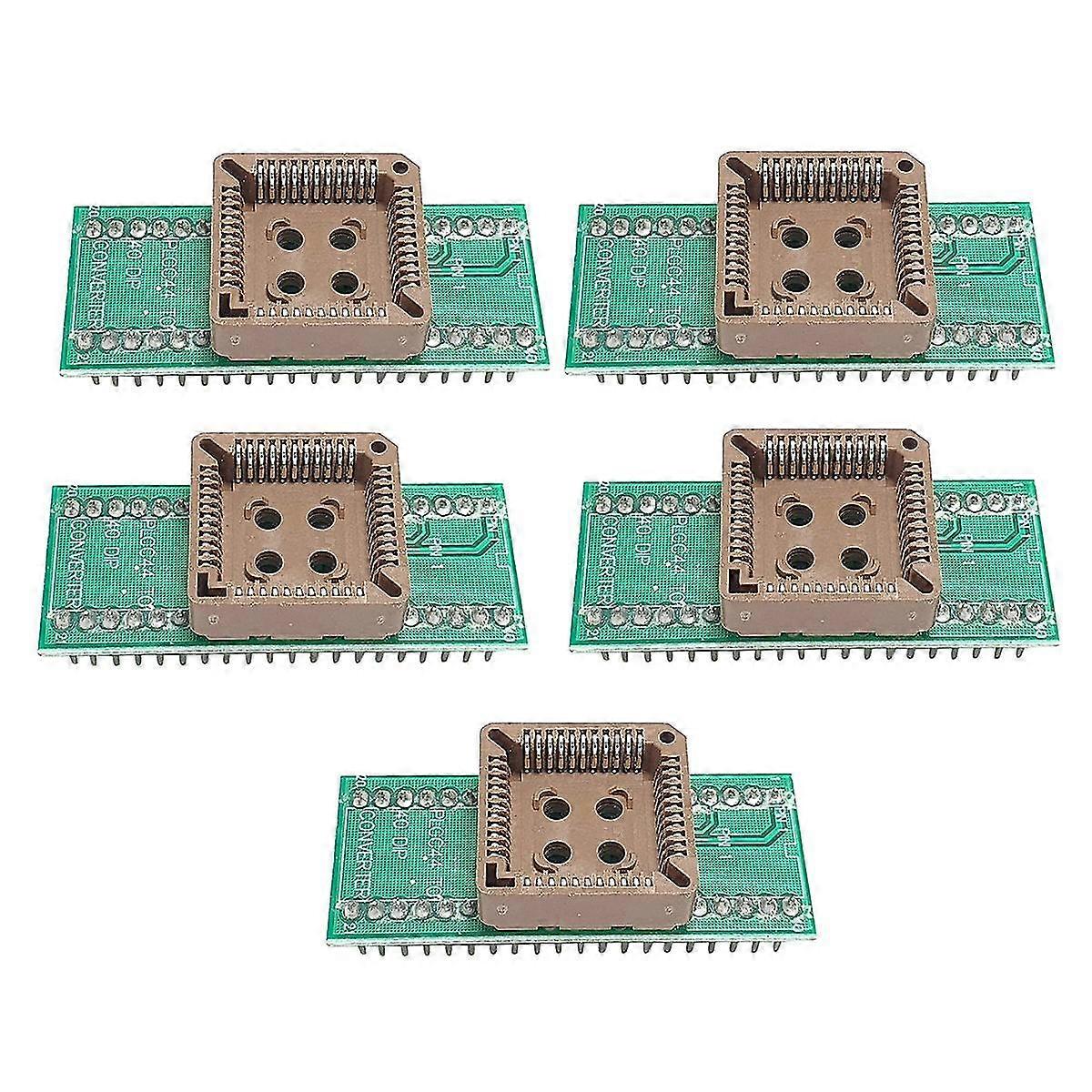 5pcs Ic Test Socket Adapter Adapter Socket Conversion Socket Burning Socket Plcc44 To Dip40