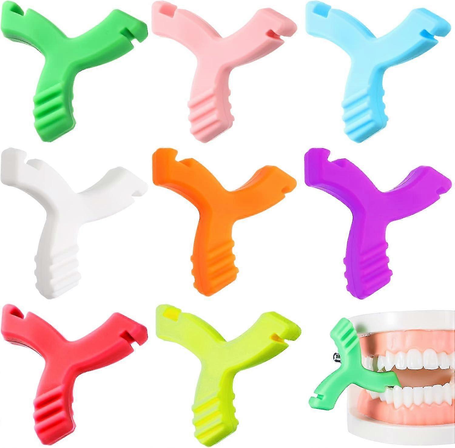 Y-förmige Aligner-Chewies für Invisalign-Aligner, 8-Farben-Aligner-Chewies für Aligner-Chompers, y-förmige Chewies für Aligner-Trays-Sitzer