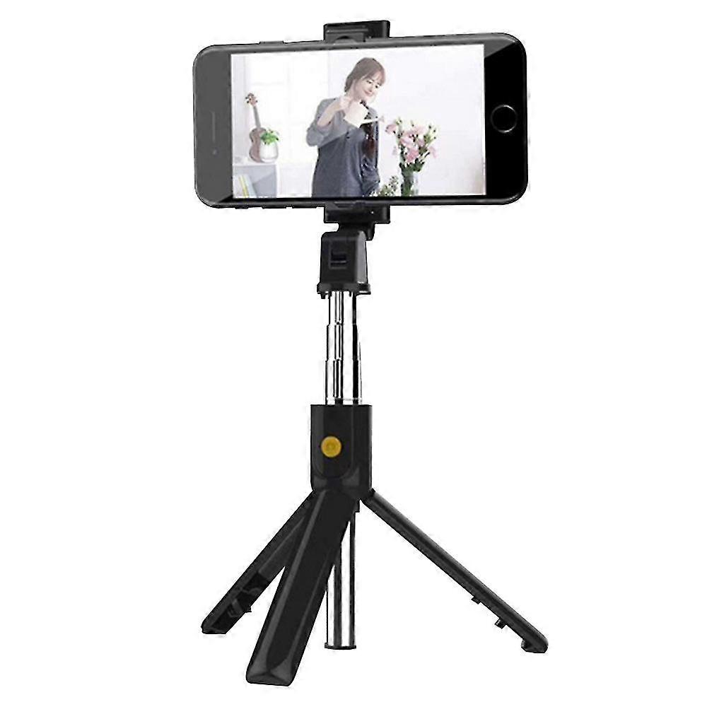 Trpod de selfie stick extensível com porta-telefone remoto sem fio Bluetooth destacável compatível com telefone e smartphone Android