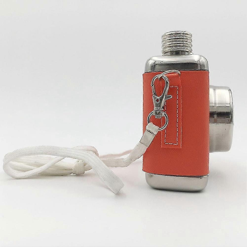 Camera Shape Safe Stainless Steel Hip Flask Wrapped Liquor Whiskey Camera Flask For Storing Whiskey