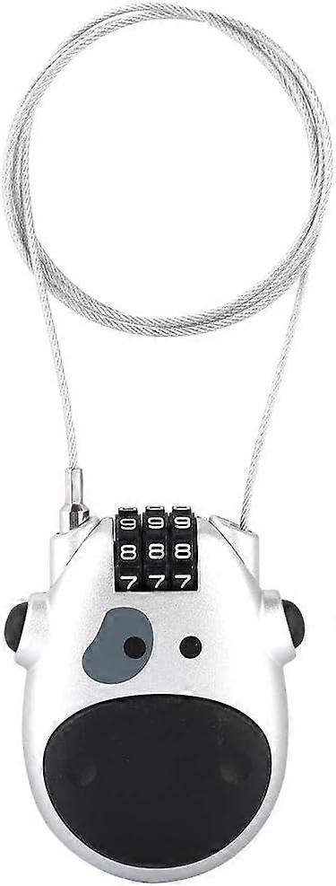 Portable 3-Digit Number Code Lock, Stroller Lock Backpack Padlock Anti-Theft Security Lock for Stroller Bike Backpack Suitcase Password Lock (Silver)