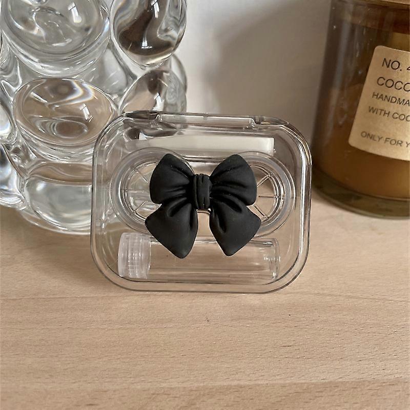 Black Bow Eye Lens Soak Containers