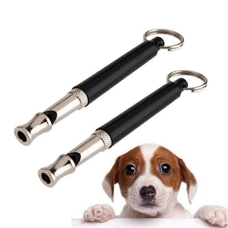 Dog Whistle, Dog Bark Deterrent 2pcs Puppy Professional Training Whistle Adjustable Pitch Silent Ultrasound Whistle to Stop Barking 0.9*8.0cm