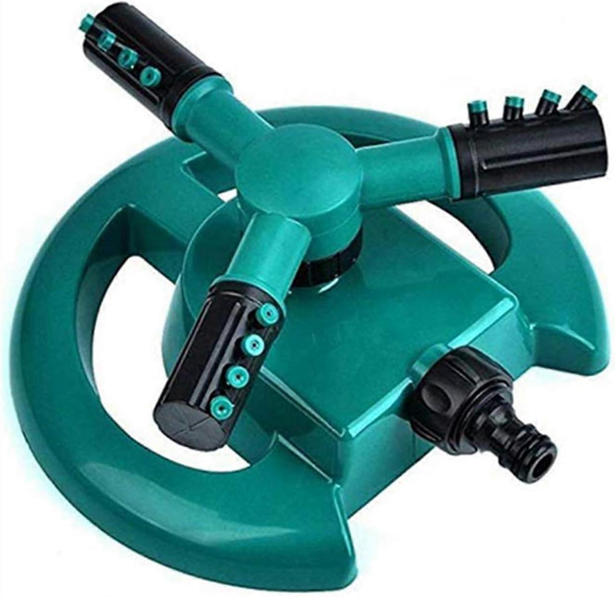 Automatic Garden Sprinkler 360 Degree 3 Arm Rotating Round Nozzles Watering System for Lawn Plants Flowers Vegetables