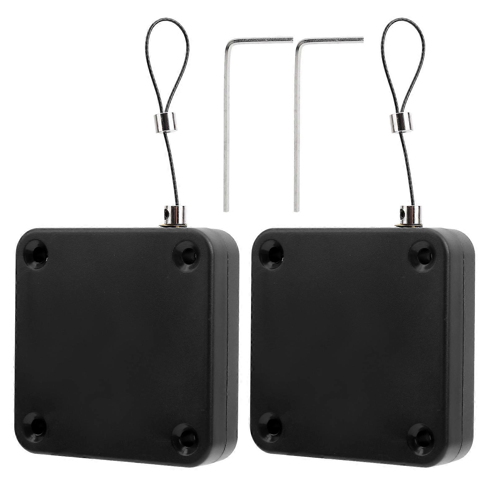 قطعتان من مستشعر إغلاق الباب الأوتوماتيكي بدون ثقب محمول صغير الحجم للأبواب المنزلية والمكتبية